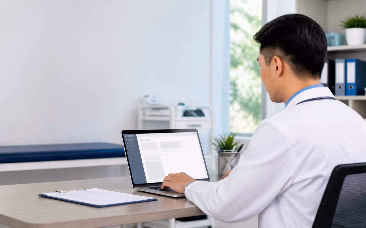 SIM klinik berbasis browser diakses lewat laptop dan tablet